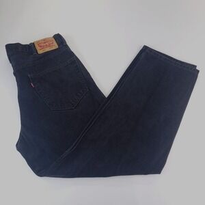 Levis 550 Jeans Men 38x31 Meas 36x30 Black Relaxed Fit Tapered Leg Denim Y2K 90s